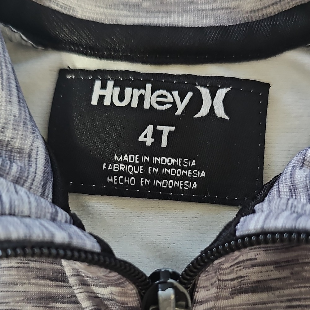 Hurley 4T Gray Black Track Jacket Full Zip Baby Toddler Outerwear - Picture 3 of 4
